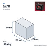 Batteria per carrozzina MK Powered 8AU1H 12V 32Ah AGM – dimensioni 214 × 132 × 183 mm