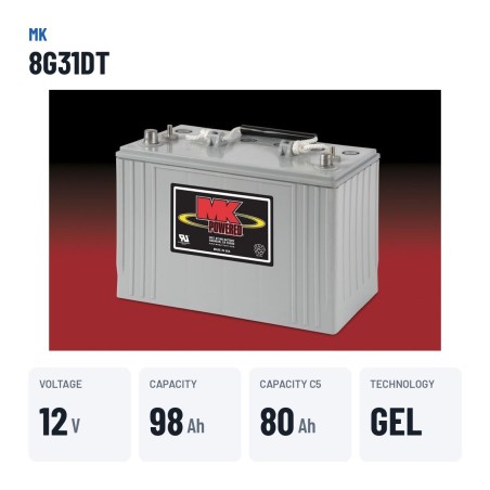 Bateria de cadeira de rodas MK Powered 8G31DT 12V 97.6Ah 450A GEL