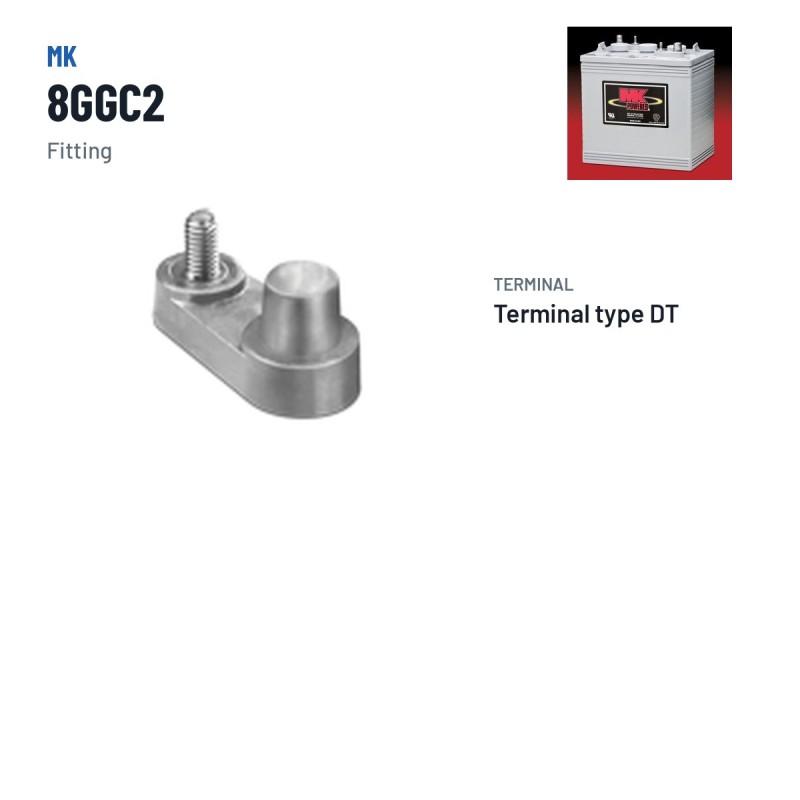 Batteria per carrozzina MK Powered 8GGC2 6V 180Ah 585A GEL – terminali e fissaggio