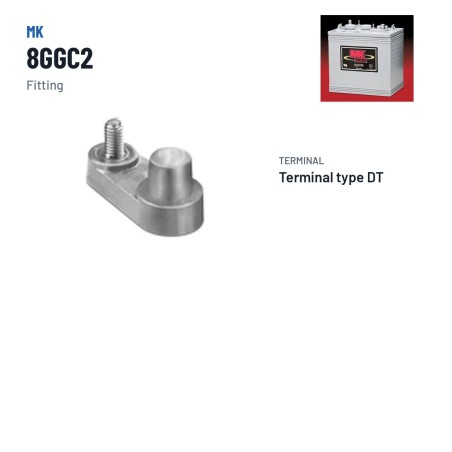 Batteria per carrozzina MK Powered 8GGC2 6V 180Ah 585A GEL – terminali e fissaggio