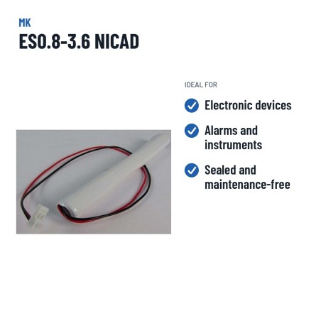 Batterie pour équipements MK Powered ES0.8-3.6 NICAD 1.2V 1Ah NICAD