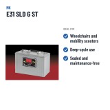 Wheelchair battery MK Powered E31 SLD G ST 12V 97.6Ah 450A GEL – recommended uses