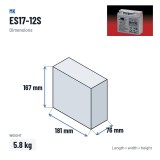 Wheelchair battery MK Powered ES17-12S 12V 18Ah AGM – dimensions 181 × 76 × 167 mm