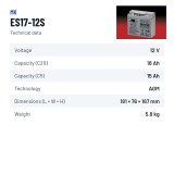 Batterie fauteuil roulant MK Powered ES17-12S 12V 18Ah AGM – fiche technique