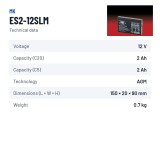 Wheelchair battery MK Powered ES2-12SLM 12V 2Ah AGM – technical data