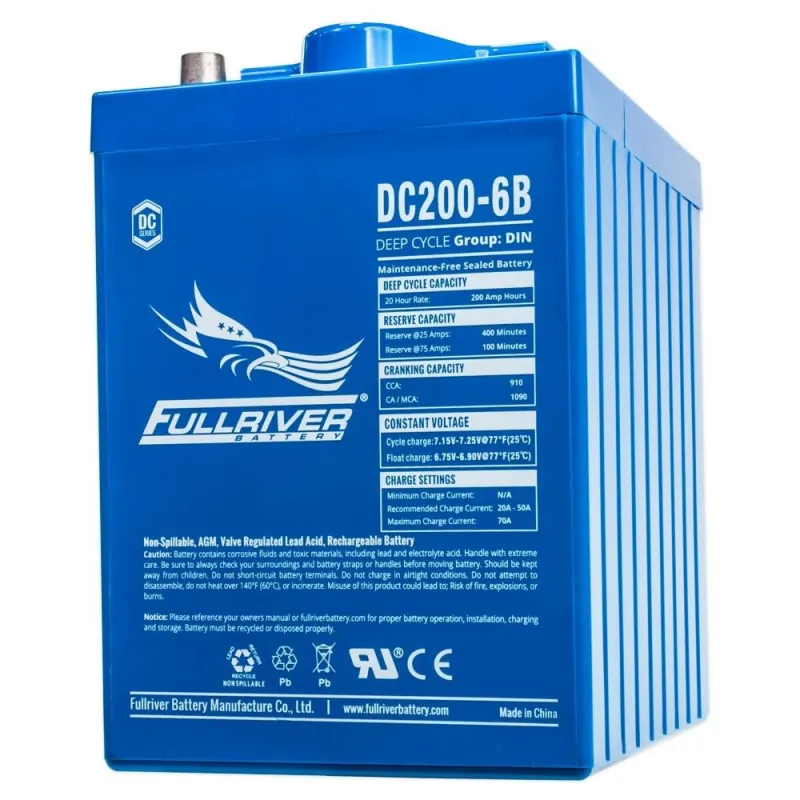 Battery Fullriver DC200-6 200Ah -A 6V Dc FULLRIVER - 1