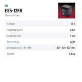 Batería de silla de ruedas MK Powered ES5-12FR 12V 5Ah AGM – ficha técnica