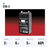 Batteria per carrozzina MK Powered ES6-2 2V 6Ah AGM – dati principali