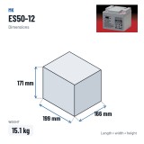Wheelchair battery MK Powered ES50-12 12V 50Ah AGM – dimensions 199 × 166 × 171 mm