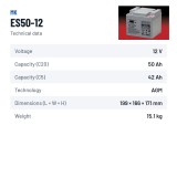 Wheelchair battery MK Powered ES50-12 12V 50Ah AGM – technical data