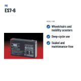 Batterie fauteuil roulant MK Powered ES7-6 6V 7Ah AGM – utilisations recommandées
