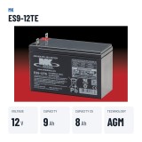 Batteria per carrozzina MK Powered ES9-12TE 12V 9Ah AGM – dati principali