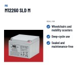 Wheelchair battery MK Powered M12260 SLD M 12V 26Ah AGM – recommended uses
