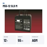 Wheelchair battery MK Powered M55-12 SLD M 12V 55Ah AGM – key specs