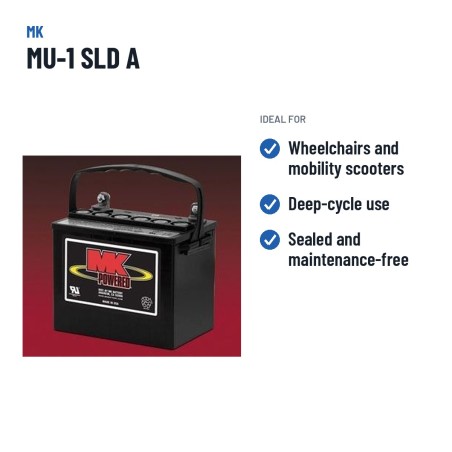 Batería de silla de ruedas MK Powered MU-1 SLD A 12V 32Ah AGM