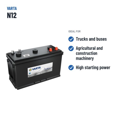 Batteria camion Varta N12 6V 200Ah 950A – usi consigliati