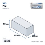 LKW-Batterie Varta M12 12V 180Ah 1400A | baterias.com