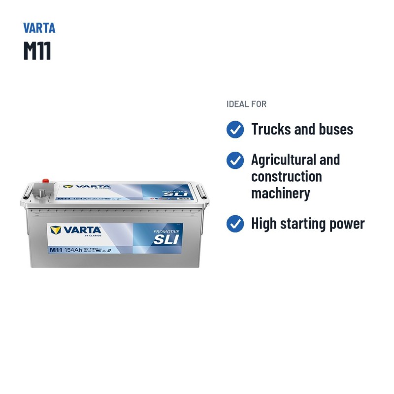 Batteria camion Varta M11 12V 154Ah 1150A – usi consigliati