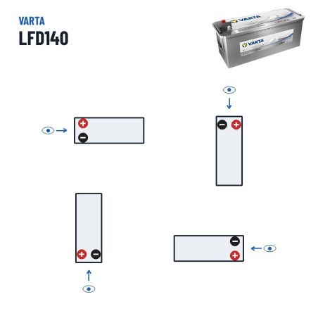 Batería náutica Varta LFD140 12V 140Ah 800A | baterias.com