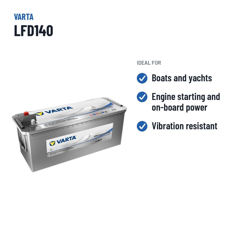 Batteria nautica Varta LFD140 12V 119Ah – usi consigliati