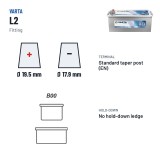 Truck battery Varta L2 12V 155Ah 900A | baterias.com