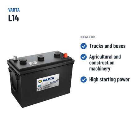 LKW-Batterie Varta L14 6V 150Ah 760A | baterias.com