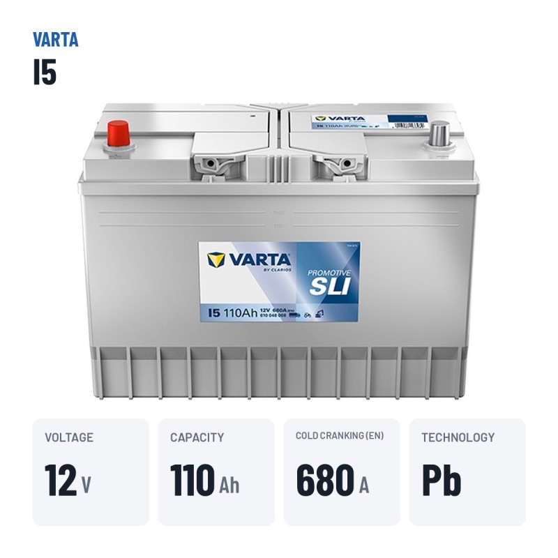 Batterie camion Varta I5 12V 110Ah 680A – caractéristiques clés