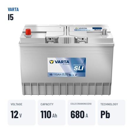 Truck battery Varta I5 12V 110Ah 680A – key specs