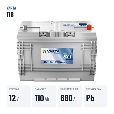 Batería de camión Varta I18 12V 110Ah 680A | baterias.com