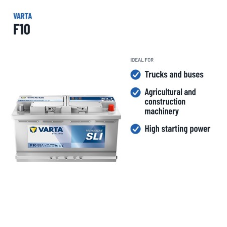 Batteria camion Varta F10 12V 88Ah 680A – usi consigliati