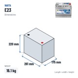 Car battery Varta E23 12V 70Ah 630A | baterias.com