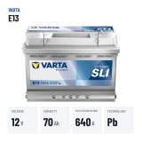 Autobatterie Varta E13 12V 70Ah 640A – wichtigste Daten