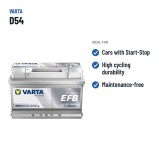 Batteria Start-Stop Varta D54 12V 65Ah 650A EFB – usi consigliati