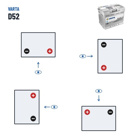 Start-Stopp-Batterie Varta D52 12V 60Ah 680A AGM | baterias.com