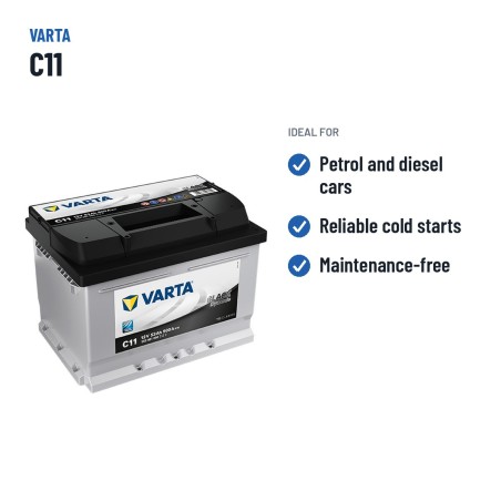 Autobatterie Varta C11 12V 53Ah 500A – empfohlene Einsatzbereiche