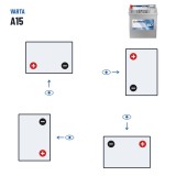 Car battery Varta A15 12V 40Ah 330A – polarity (layout 1, + left)