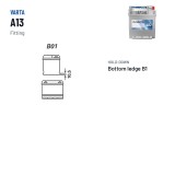 Car battery Varta A13 12V 40Ah 330A – terminal and hold-down
