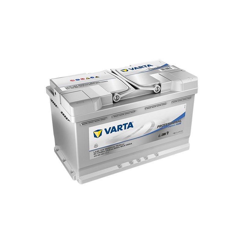 Batería náutica Varta LA80 12V 77Ah AGM | baterias.com