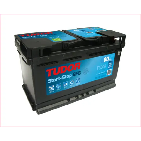 Tudor TL800. Batteria auto start-stop Tudor 80Ah 12V