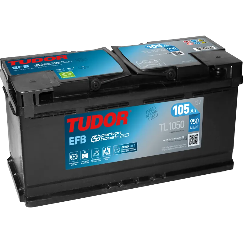 Tudor TL1050. Start-stop car battery Tudor 105Ah 12V