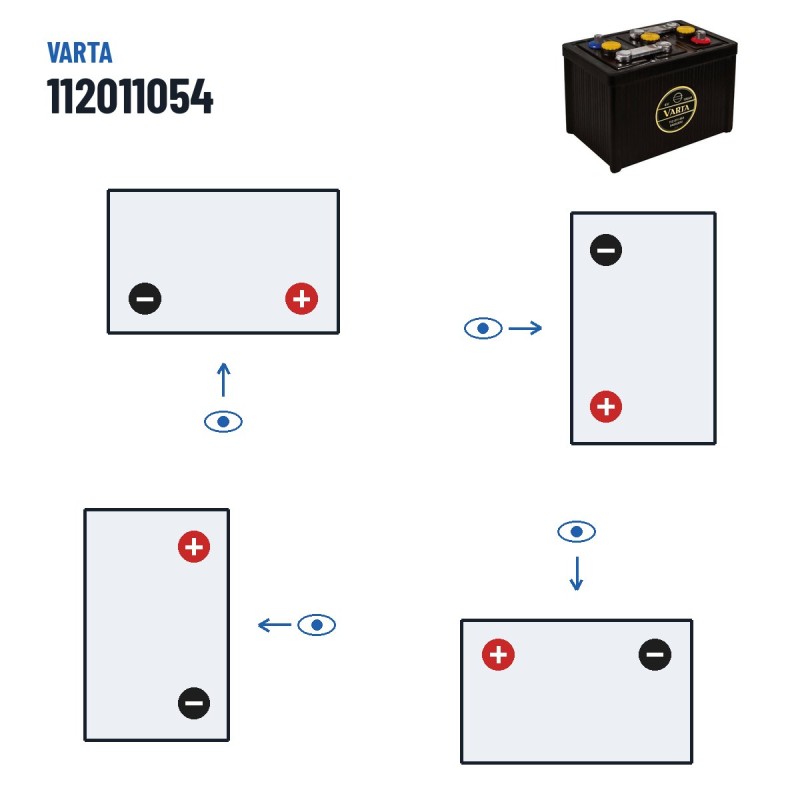 Car battery Varta 112011054 6V 135Ah 540A | baterias.com