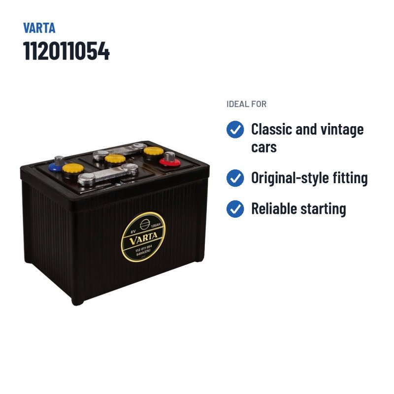 Car battery Varta 112011054 6V 135Ah 540A | baterias.com