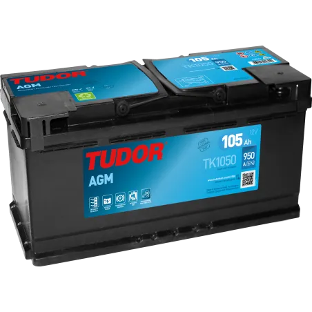 Tudor TK1050. Start-Stopp-Autobatterie Tudor 105Ah 12V