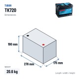 Batterie Start-Stop Tudor TK700 12V 70Ah 760A AGM | baterias.com