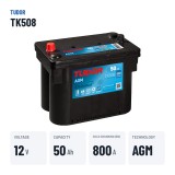 Batteria Start-Stop Tudor TK508 12V 50Ah 800A AGM | baterias.com