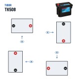 Batteria Start-Stop Tudor TK508 12V 50Ah 800A AGM | baterias.com