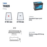 Bateria Start-Stop Tudor TK600 12V 60Ah 680A AGM | baterias.com