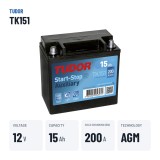 Zusatzbatterie Tudor TK151 12V 15Ah 200A AGM – wichtigste Daten