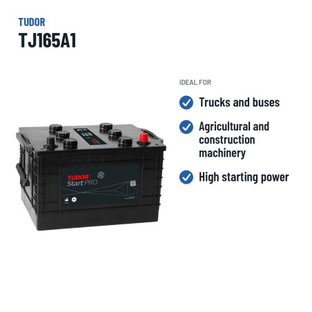 LKW-Batterie Tudor TJ165A1 12V 165Ah 850A – empfohlene Einsatzbereiche