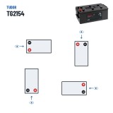 Truck battery Tudor TG2154 12V 215Ah 1200A – polarity (layout 4)